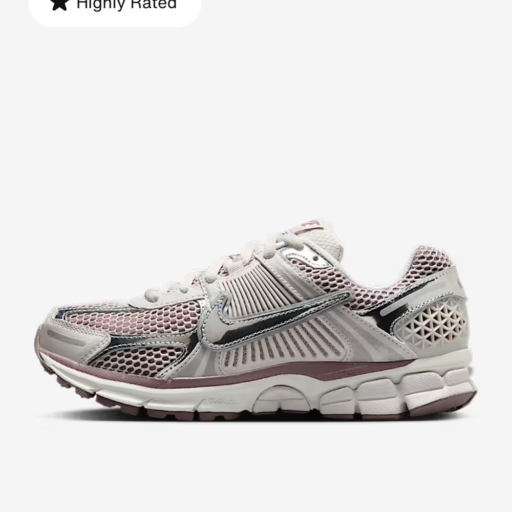 Nike Metallic Silver and Cream Sneakers